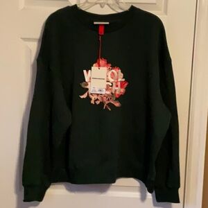 Woolrich Women’s Floral Pullover Long Sleeves Cotton Sweatshirt Plus Size XXL